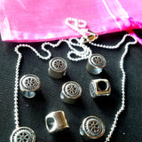 Mini Wheel Sterling Silver Bead Necklace