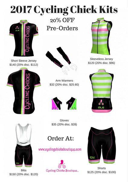 Pre Order your 2017 Cycling Chicks Ride Apparel - Get 20% OFF til Nov.30, 2016