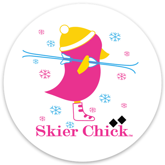 Skier Chick Sticker