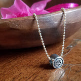 Mini Wheel Sterling Silver Bead Necklace