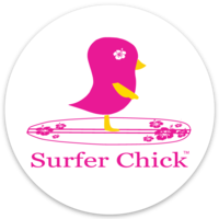 Surfer Chick Round Sticker