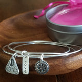 Cycling Chicks Triple Bangle Bracelet